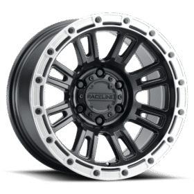 956BS-COMPASS SATIN BLACK W/ SILVER RING