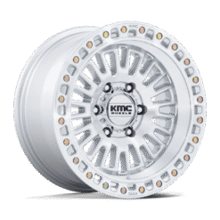 KMC KM554 AZTEC GLOSS SILVER W/ MACHINED FACE
