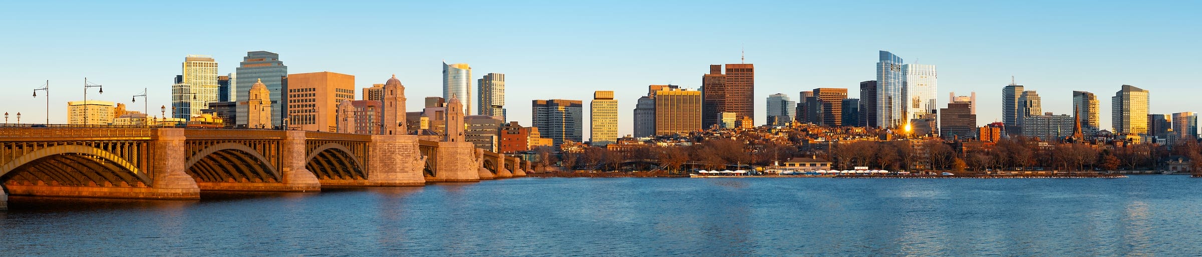 Boston skyline and bridge over Charles River