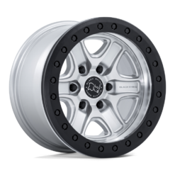 Black Rhino Hard Alloys BR200 ECHO TRAIL LOCK BEADLOCK HYPER SILVER W/ MACHINED FACE