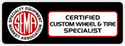 SEMA Certified Custom Wheel Tire Specialist Badge